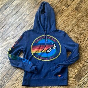 Aviator Nation Blue Hoodie Womens XS